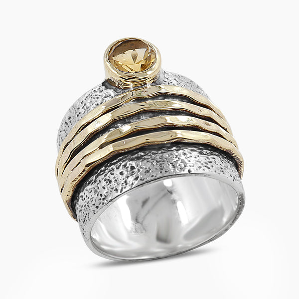Genuine Citrine Silver Rings