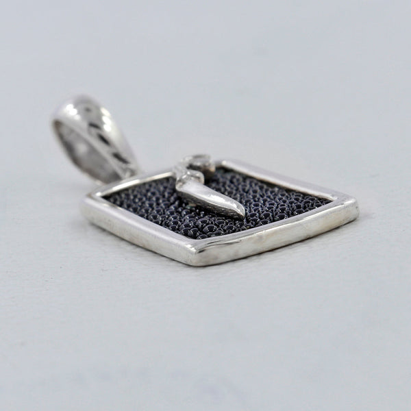 Black Stingray Silver Pendants