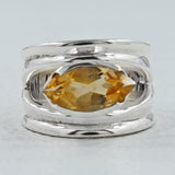 925 Sterling Silver Blue Topaz Ring