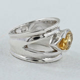 925 Sterling Silver Blue Topaz Ring