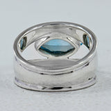 925 Sterling Silver Blue Topaz Ring