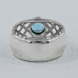 925 Sterling Silver Blue Topaz Ring