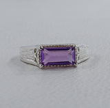Natural Garnet Silver Ring