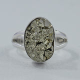 925 Sterling Silver Pyrite Ring
