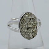 925 Sterling Silver Pyrite Ring
