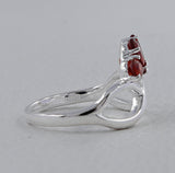 Natural Garnet Silver Rings