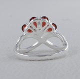 Natural Garnet Silver Rings