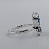 Blue Topaz Silver Rings