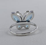 Blue Topaz Silver Rings