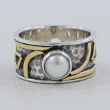 Natural Pearl Silver Rings