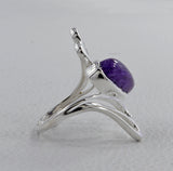 Natural Dendritic Opal Silver Rings