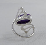 Natural Dendritic Opal Silver Rings