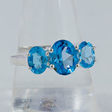 925 Sterling Silver Blue Topaz Rings