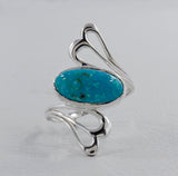 Natural Dendritic Opal Silver Rings