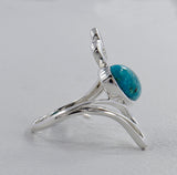 Natural Dendritic Opal Silver Rings