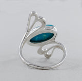 Natural Dendritic Opal Silver Rings