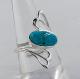 Natural Dendritic Opal Silver Rings