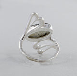 Natural Dendritic Opal Silver Rings