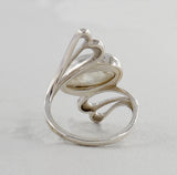 Natural Dendritic Opal Silver Rings