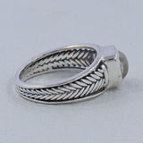 925 Silver Green Amethyst Ring