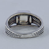 925 Silver Green Amethyst Ring
