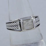 925 Silver Green Amethyst Ring