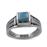 925 Silver Green Amethyst Ring