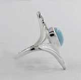 Natural Dendritic Opal Silver Rings