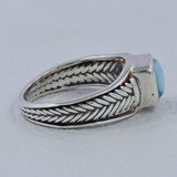 925 Silver Green Amethyst Ring