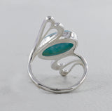 Natural Dendritic Opal Silver Rings