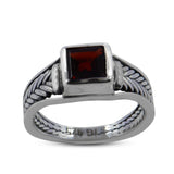 925 Silver Green Amethyst Ring