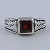 925 Silver Green Amethyst Ring