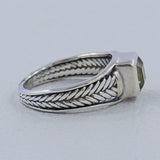 925 Silver Green Amethyst Ring
