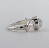 Rainbow Moonstone Silver Rings