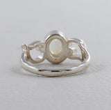 Rainbow Moonstone Silver Rings