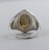 Natural Larimar Silver Rings