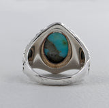 Natural Larimar Silver Rings