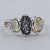 Moonstone Silver Rings