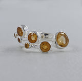 Natural Citrine Silver Rings