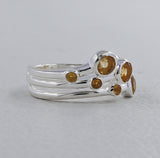 Natural Citrine Silver Rings