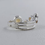 Natural Citrine Silver Rings