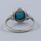 Natural Larimar Silver Rings
