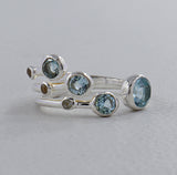 Natural Citrine Silver Rings