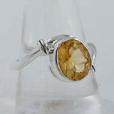 925 Sterling Silver Citrine Ring