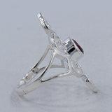 Natural Amethyst Silver Rings