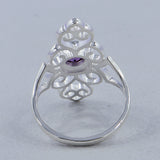 Natural Amethyst Silver Rings