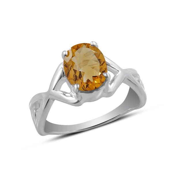 925 Sterling Silver Citrine Ring
