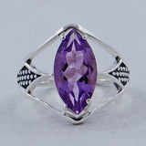 Natural Ruby Silver Rings