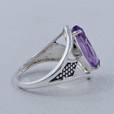 Natural Ruby Silver Rings