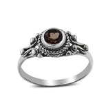 925 Sterling Silver Smoky Quartz Rings